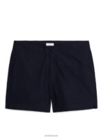 ARKET kleding 0DXJP1144 donkerblauw seersucker zwembroek Heren