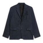ARKET kleding 0DXJP1147 donkerblauw moderne blazer van hennepkatoen Heren
