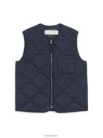 ARKET kleding 0DXJP1159 donkerblauw gewatteerd voeringvest Heren