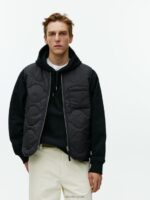 ARKET kleding 0DXJP1160 zwart gewatteerd voeringvest Heren - Image 2