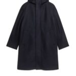 ARKET kleding 0DXJP1162 donkerblauw wollen parka Heren