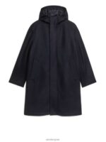 ARKET kleding 0DXJP1162 donkerblauw wollen parka Heren