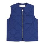 ARKET kleding 0DXJP1163 blauw gewatteerd voeringvest Heren