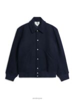 ARKET kleding 0DXJP1167 donkerblauw wollen varsityjack Heren - Image 5