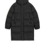 ARKET kleding 0DXJP1171 zwart lange donzen pufferjas Heren