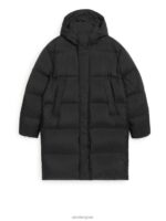 ARKET kleding 0DXJP1171 zwart lange donzen pufferjas Heren