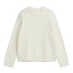 ARKET kleding 0DXJP1175 beige zware gebreide wollen trui Heren