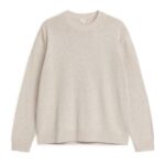 ARKET kleding 0DXJP1177 licht beige linnen zijden trui Heren