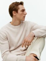 ARKET kleding 0DXJP1177 licht beige linnen zijden trui Heren - Image 4