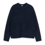 ARKET kleding 0DXJP1184 donkerblauw wollen alpaca trui Heren