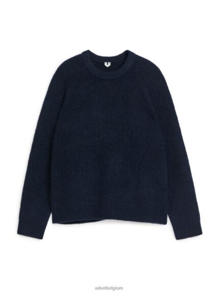 ARKET kleding 0DXJP1184 donkerblauw wollen alpaca trui Heren
