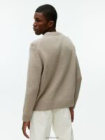 ARKET kleding 0DXJP1191 beige gemêleerd zware gebreide wollen trui Heren - Image 3