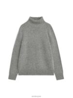 ARKET kleding 0DXJP1194 grijs Trui met col van merinowol Heren