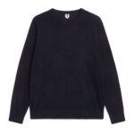 ARKET kleding 0DXJP1195 donkerblauw fijngebreide merino trui Heren