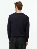 ARKET kleding 0DXJP1195 donkerblauw fijngebreide merino trui Heren - Image 3