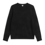 ARKET kleding 0DXJP1196 zwart fijngebreide merino trui Heren