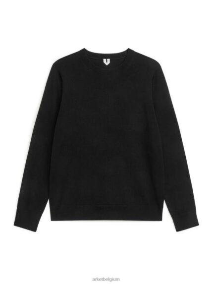 ARKET kleding 0DXJP1196 zwart fijngebreide merino trui Heren