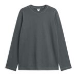 ARKET kleding 0DXJP1201 donker grijs actieve top met lange mouwen Heren