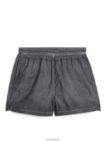 ARKET kleding 0DXJP1208 donker grijs actieve, kledinggeverfde shorts Heren