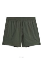 ARKET kleding 0DXJP1213 donkergroen actieve stretchshort Heren