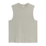 ARKET kleding 0DXJP1217 beige actieve mesh tanktop Heren