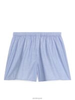 ARKET kleding 0DXJP1228 blauw gestreept Boxershorts van geweven katoen, set van 2 Heren - Image 4