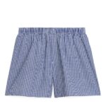 ARKET kleding 0DXJP1230 donkerblauw geruit Boxershorts van geweven katoen, set van 2 Heren