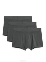 ARKET kleding 0DXJP1231 donker grijs Pima katoenen boxershort, set van 3 Heren - Image 6