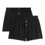 ARKET kleding 0DXJP1234 zwart Boxershorts van pimakatoenjersey, set van 2 Heren