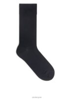 ARKET kleding 0DXJP1238 blauw Gemerceriseerde katoenen sokken effen Heren - Image 2