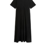 ARKET kleding 0DXJP123 zwart maxi-t-shirtjurk vrouwen