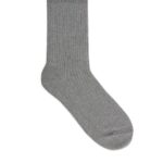 ARKET kleding 0DXJP1243 grijs gemêleerd supima katoenen ribsokken Heren