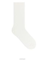 ARKET kleding 0DXJP1247 wit supima katoenen ribsokken Heren