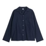 ARKET kleding 0DXJP1250 donkerblauw flanellen pyjamashirt Heren