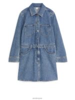 ARKET kleding 0DXJP129 blauw gewassen spijkerjurk vrouwen
