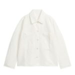 ARKET kleding 0DXJP12 gebroken wit overshirt van linnenmix vrouwen