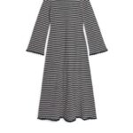 ARKET kleding 0DXJP132 gebroken wit/donkerblauw gebreide jurk vrouwen