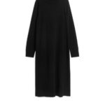 ARKET kleding 0DXJP136 zwart Kasjmier jurk met rolkraag vrouwen
