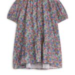 ARKET kleding 0DXJP1371 multi/bloemen geplooide katoenen jurk kinderen