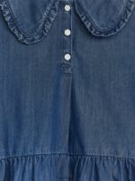 ARKET kleding 0DXJP1373 blauw flanellen jurk met ruches kinderen - Image 3