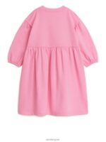 ARKET kleding 0DXJP1374 roze/cheetah jurk van geplooide badstof kinderen - Image 2