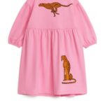 ARKET kleding 0DXJP1374 roze/cheetah jurk van geplooide badstof kinderen