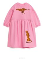 ARKET kleding 0DXJP1374 roze/cheetah jurk van geplooide badstof kinderen