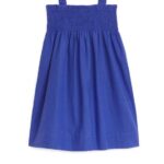ARKET kleding 0DXJP1375 blauw gesmokte seersuckerjurk kinderen