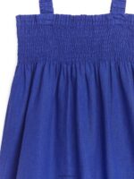 ARKET kleding 0DXJP1375 blauw gesmokte seersuckerjurk kinderen - Image 3