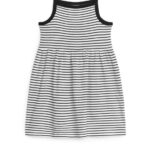 ARKET kleding 0DXJP1378 zwarte strepen jurk met jersey bandjes kinderen
