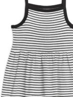 ARKET kleding 0DXJP1378 zwarte strepen jurk met jersey bandjes kinderen - Image 3