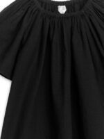 ARKET kleding 0DXJP1380 zwart gewassen brede linnen katoenen jurk kinderen - Image 3