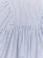 ARKET kleding 0DXJP1382 wit Blauw katoenen popeline jurk kinderen - Image 3