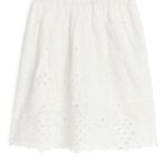 ARKET kleding 0DXJP1383 wit halflange rok met broderie anglaise kinderen